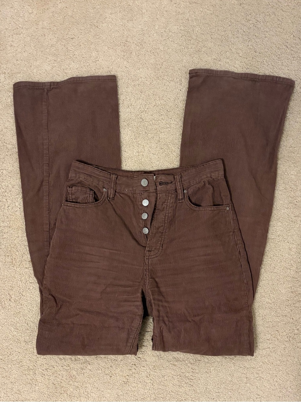 Pacsun Brown Corduroy High Rise Bootcut Pants